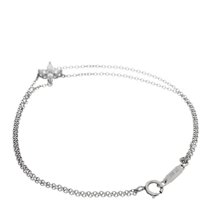 Tiffany Platinum Diamond .12ctw Victoria Double Chain Bracelet 2 of 4