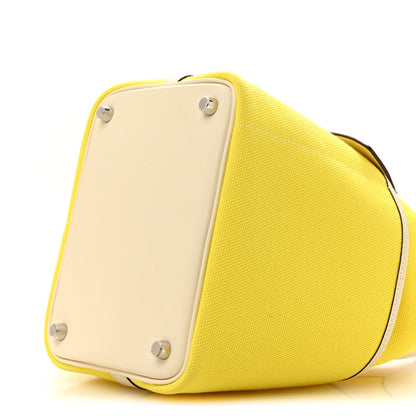 Hermes Toile Goeland Swift Cargo Picotin Lock 18 Jaune Citron Nata 10 of 11