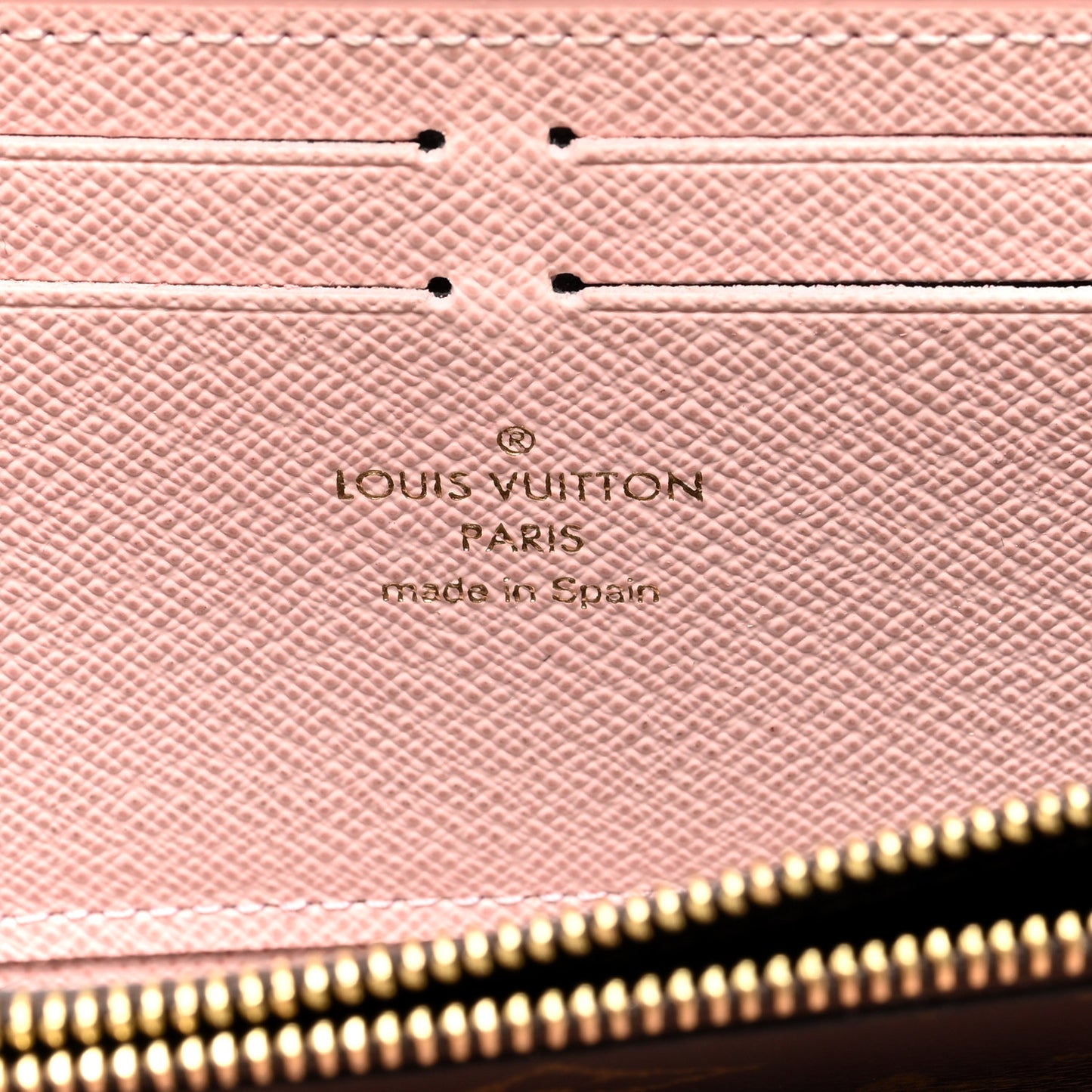 Monogram Clemence Wallet Rose Ballerine