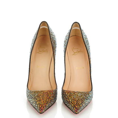 Christian Louboutin Nappa Strass Pigalle 120 Pumps 38 Vulcano 2 of 9