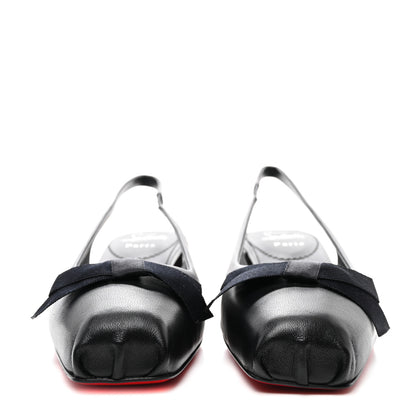 Christian Louboutin Nappa Mamaflirt 30mm Bow Sling Ballerinas 40.5 Black 2 of 8