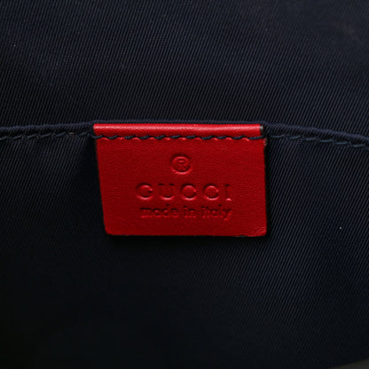 Gucci GG Supreme Monogram Blooms Large Cosmetic Case Beige Blue Navy Hibiscus Red 6 of 6