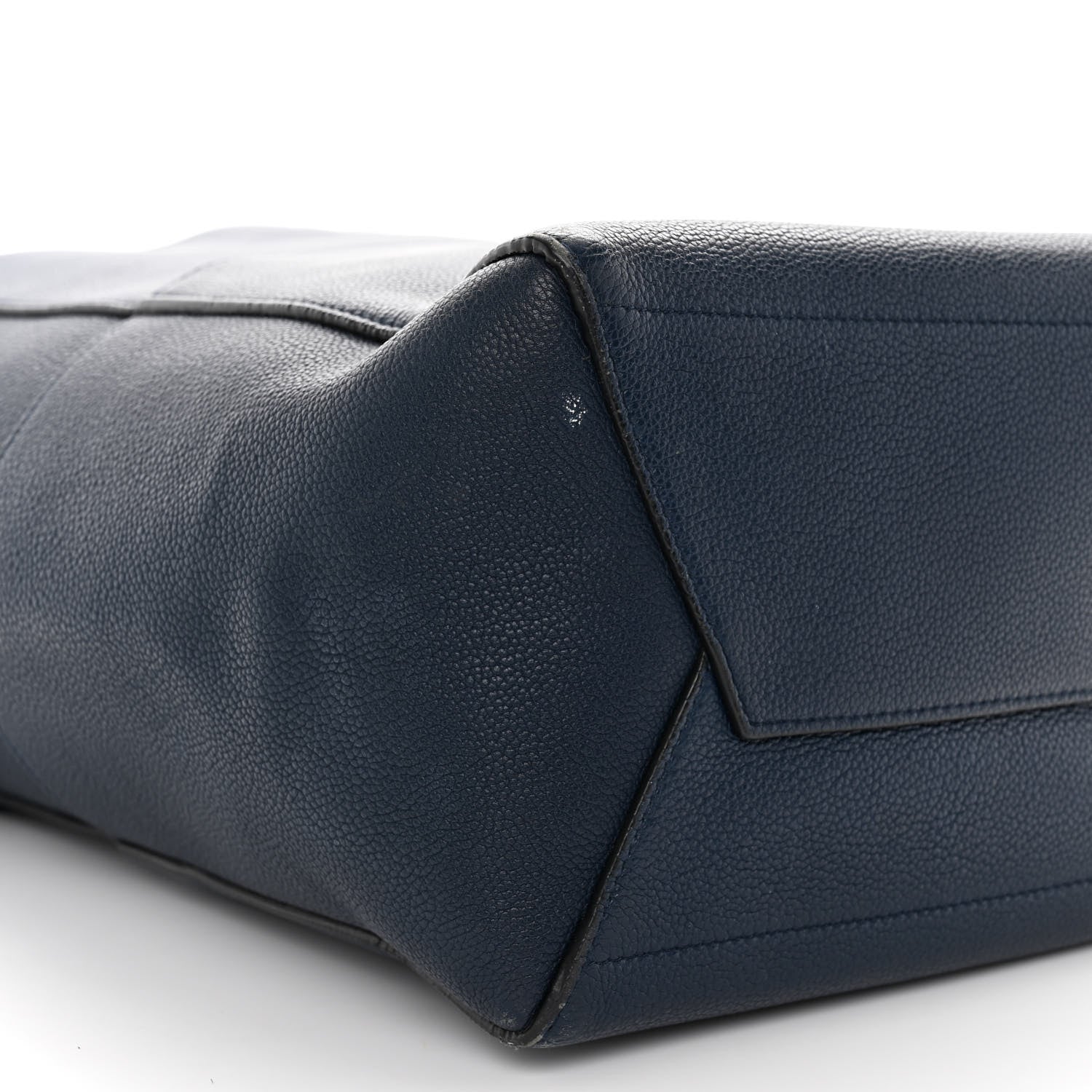 Celine Soft Grained Calfskin Sangle Bucket Bag Navy Blue 9 of 11