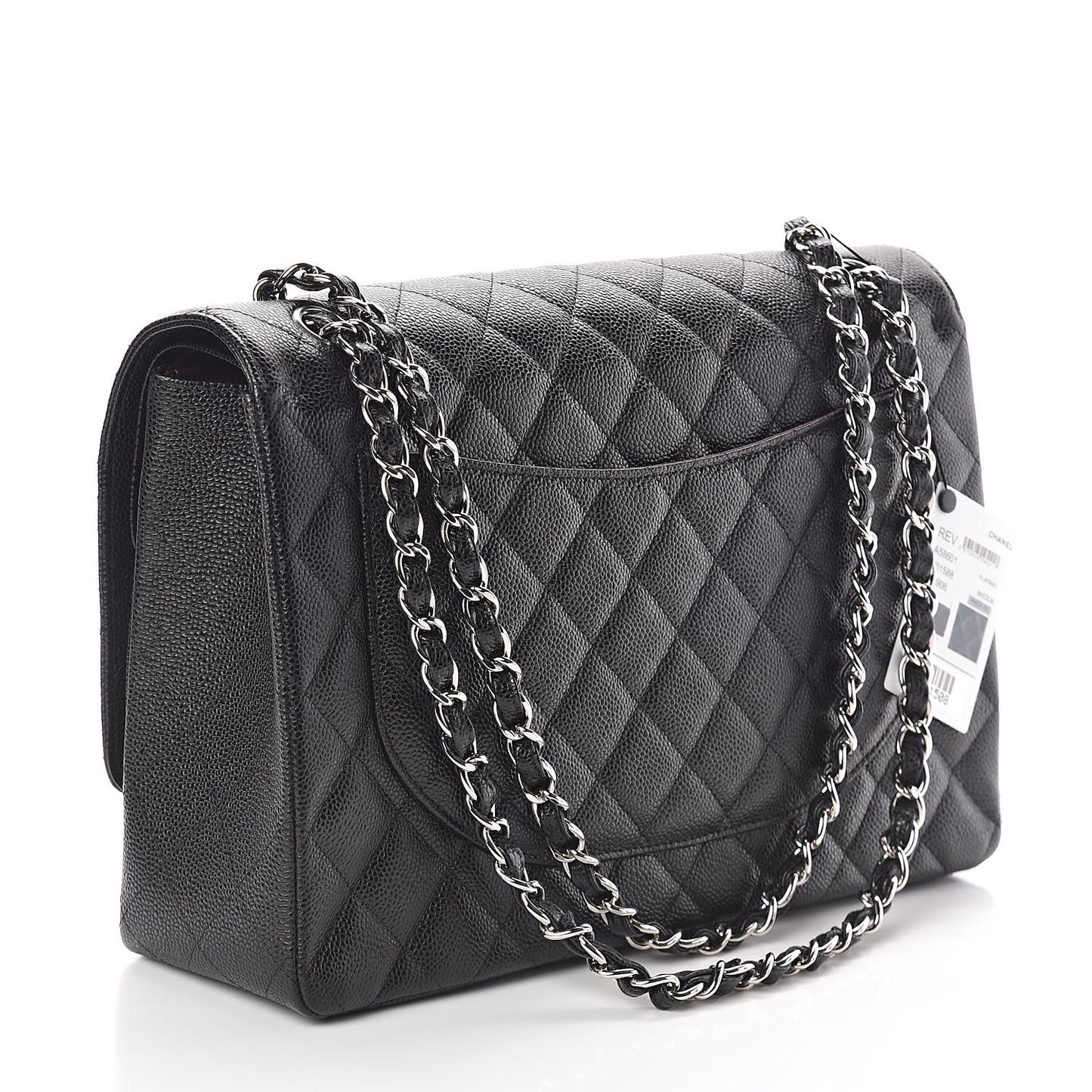 Caviar Quilted Maxi Double Flap Black