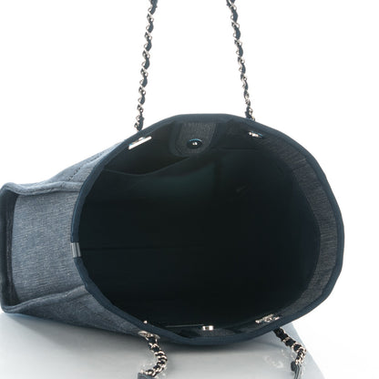 Chanel Canvas Small Deauville Tote Dark Blue 5 of 7