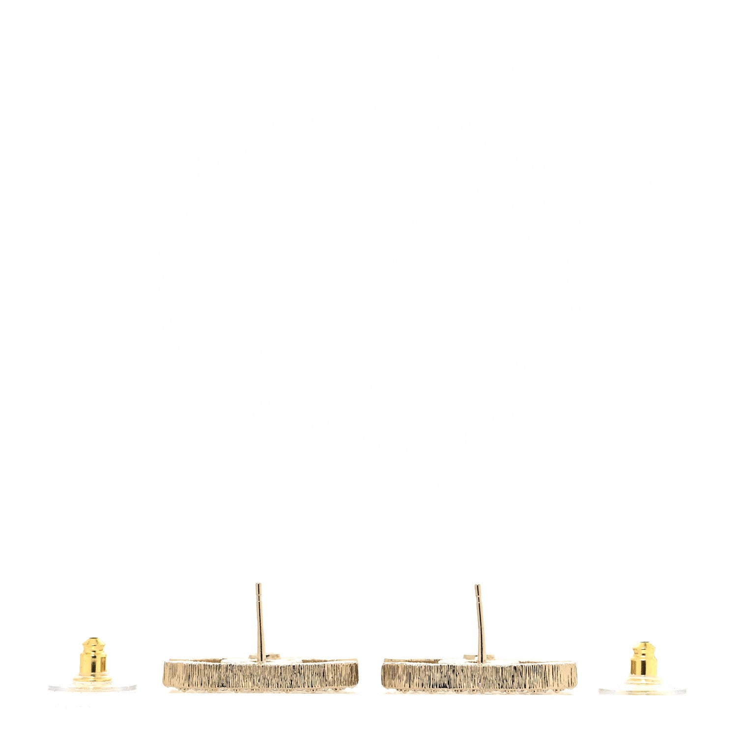 Chanel Crystal CC Earrings Silver 3 of 5