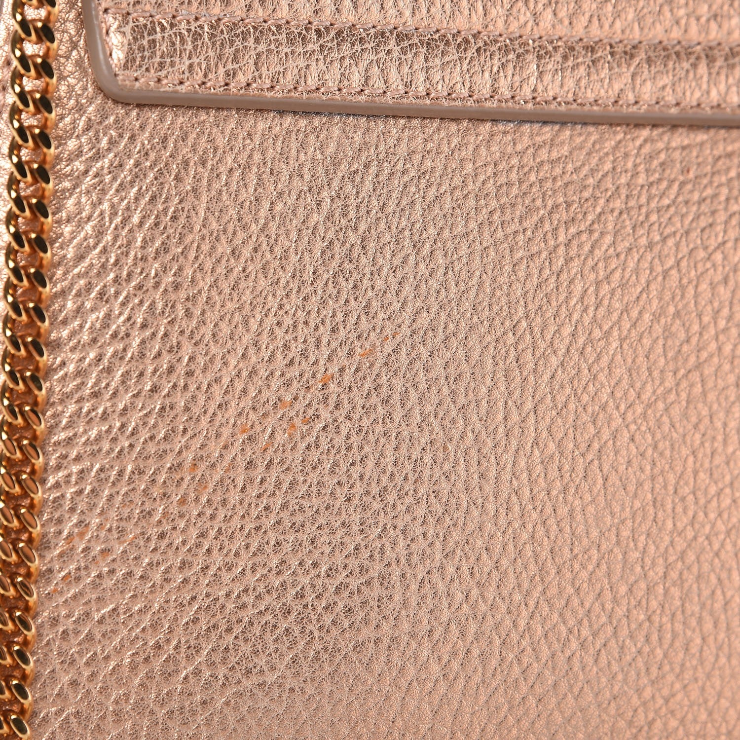 Chloe Metallic Goatskin Medium Drew Shoulder Bag Rose Gold 7 of 8