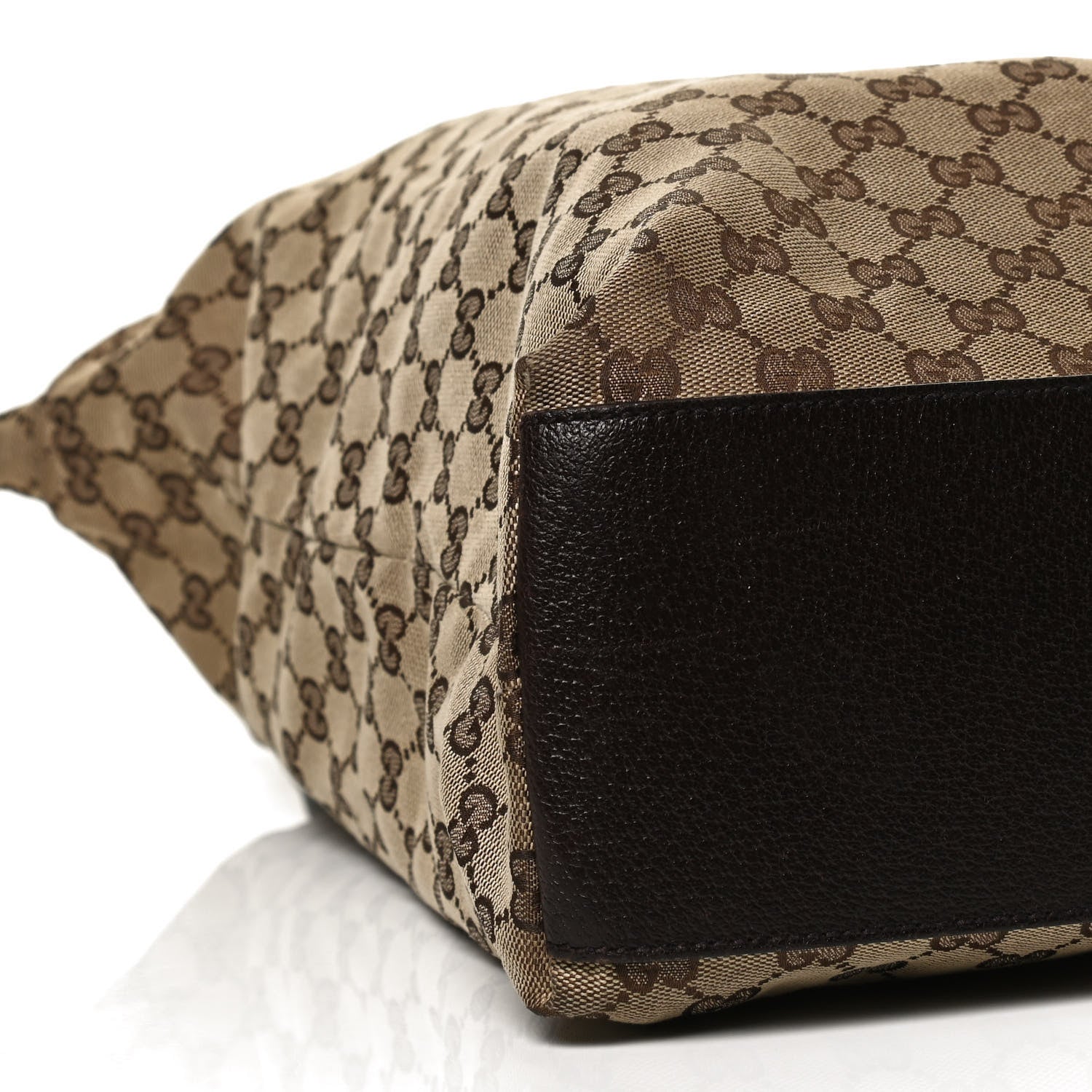 Gucci GG Monogram Large Web Handle Vertical Tote Dark Brown 10 of 14