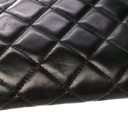 Chanel Aged Calfskin Quilted Zip Clutch Black 22 of 22