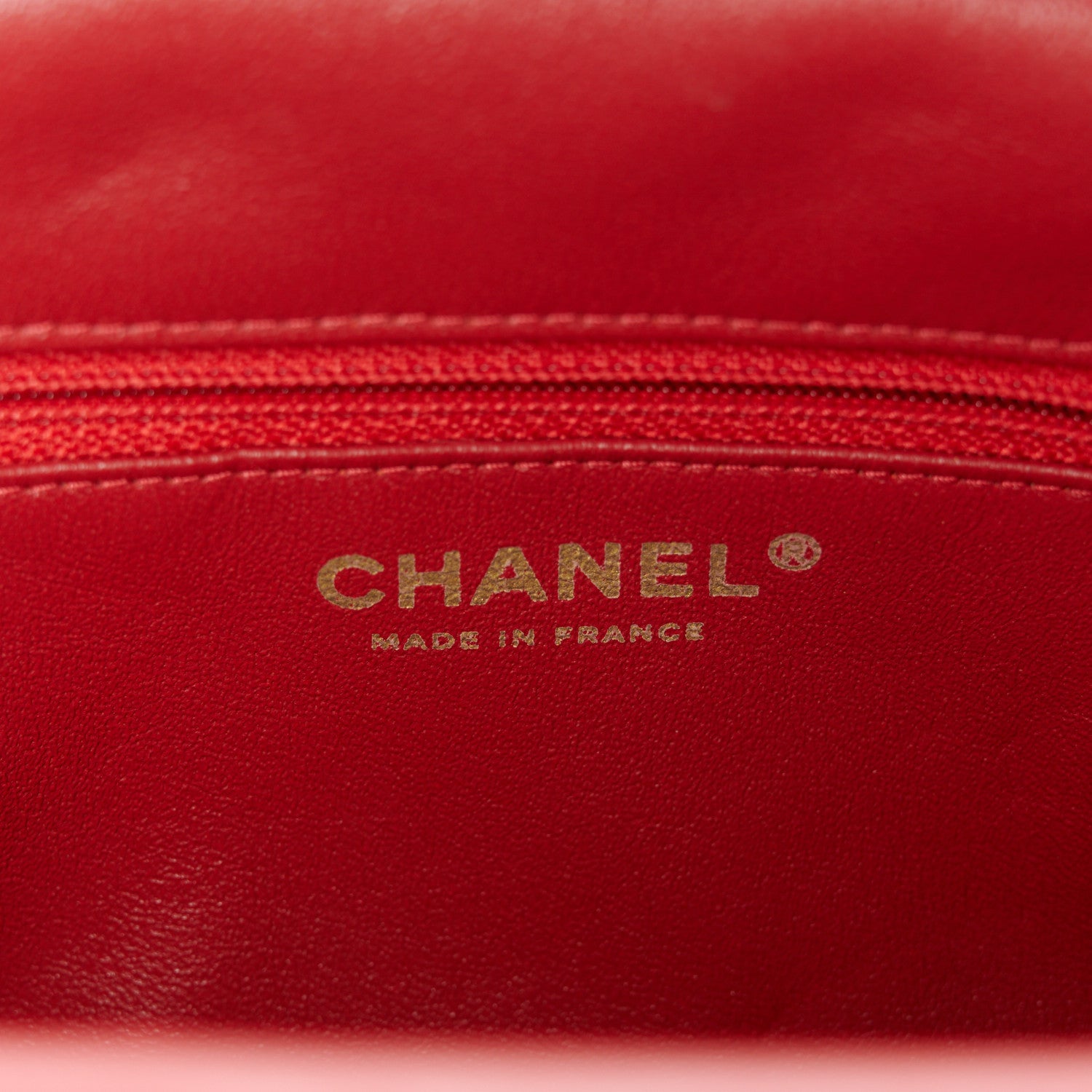 Chanel Lambskin Chevron Quilted Timeless Clutch Red 6 of 8