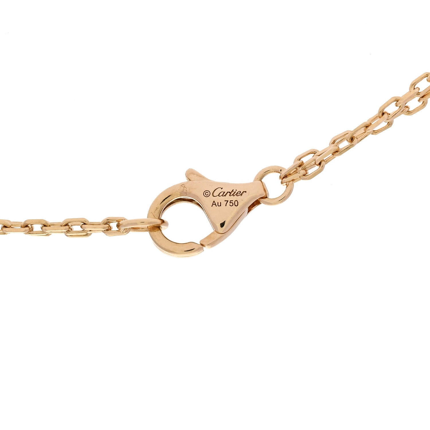 Cartier 18K Yellow Gold 2 Diamond LOVE Necklace 4 of 6