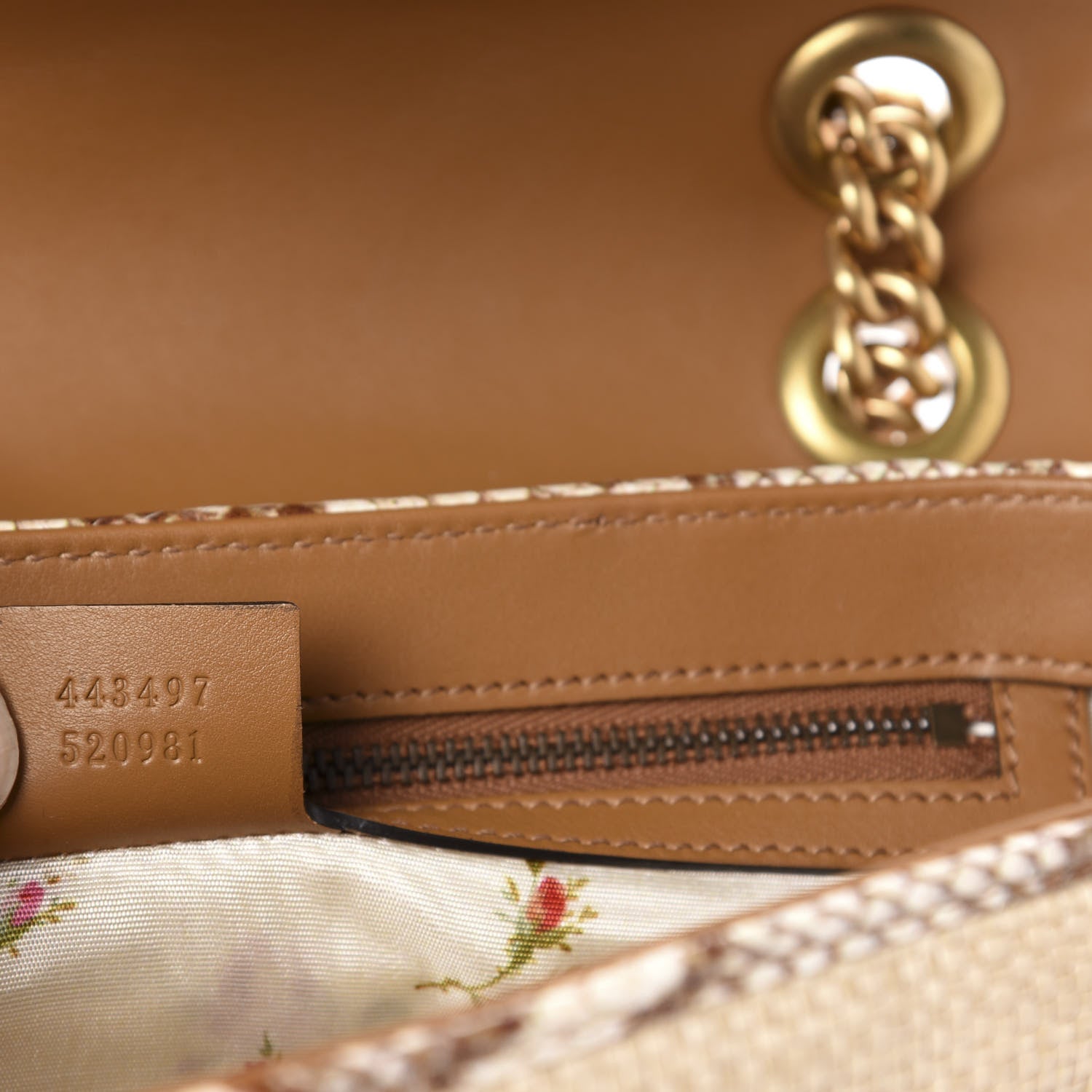 Gucci Raffia Elaphe Matelasse Small GG Marmont Shoulder Bag Natural Cream Brown 9 of 10