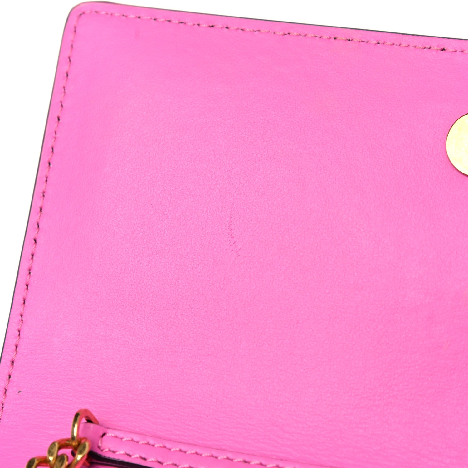 Versace Calfskin Technicolor Baroque Print Medusa Wallet on Chain Crossbody Multicolor 10 of 10