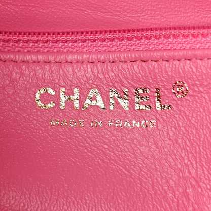 Chanel Caviar Quilted Flap Clutch Pink 6 of 10