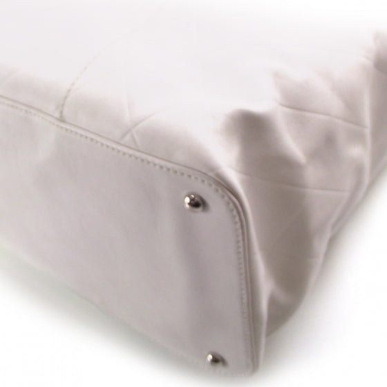 Leather Large Tote White