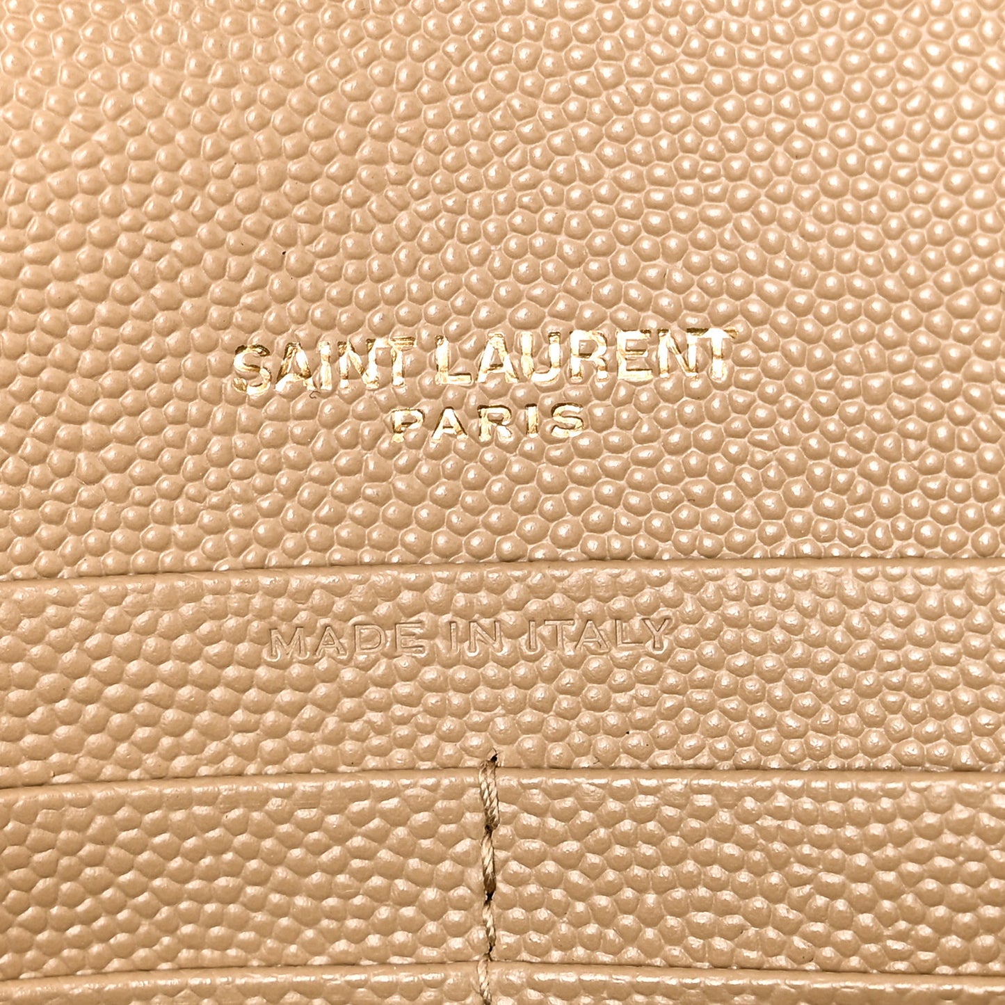 Grain De Poudre Matelasse Chevron Monogram Chain Wallet Dark Latte