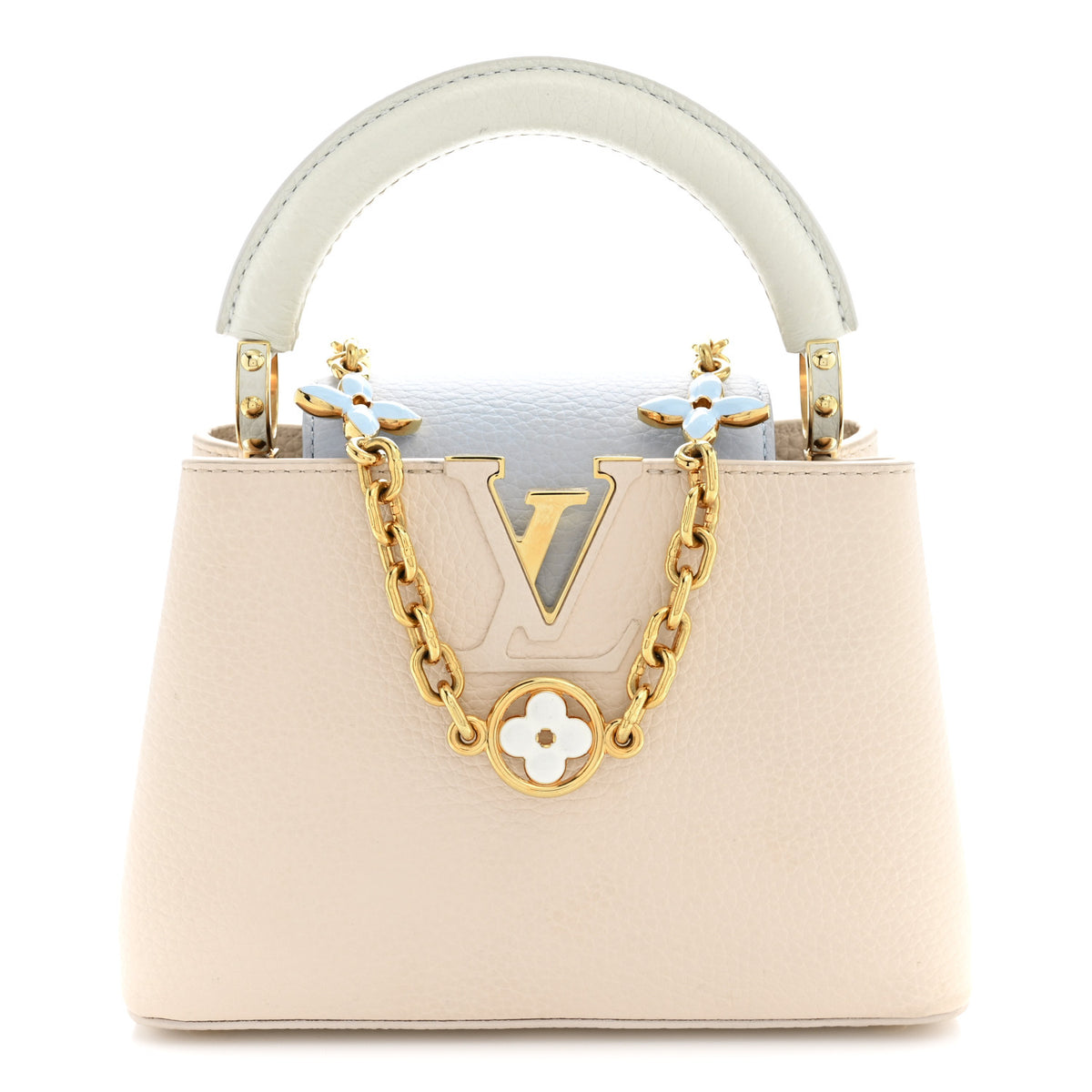 Taurillon LV Capucines Mini Blush Olyme Blue White