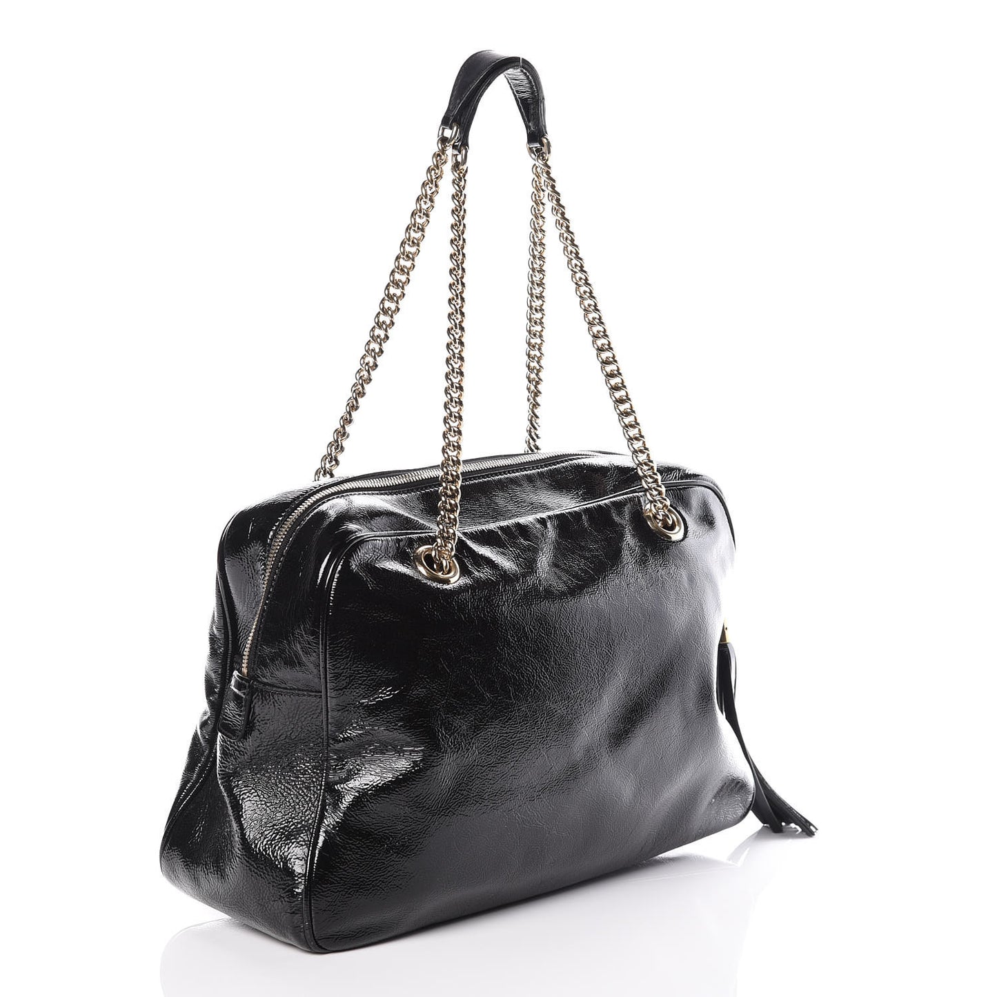 Vernice Naplack Medium Soho Bowler Black