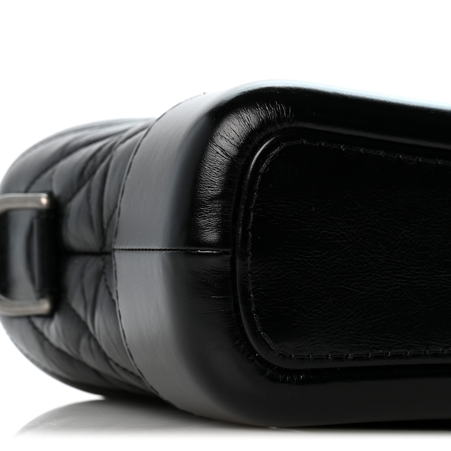 Chanel Aged Calfskin Chevron Quilted Small Gabrielle Hobo Black 9 of 11