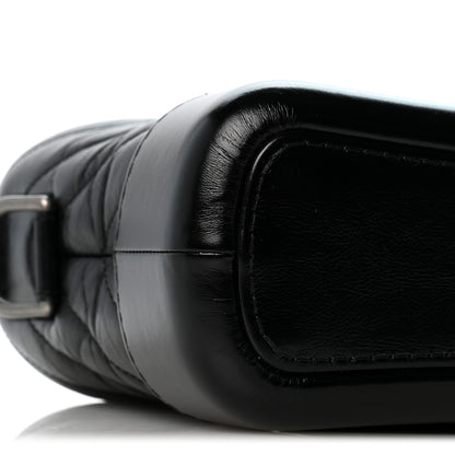 Chanel Aged Calfskin Chevron Quilted Small Gabrielle Hobo Black 9 of 11