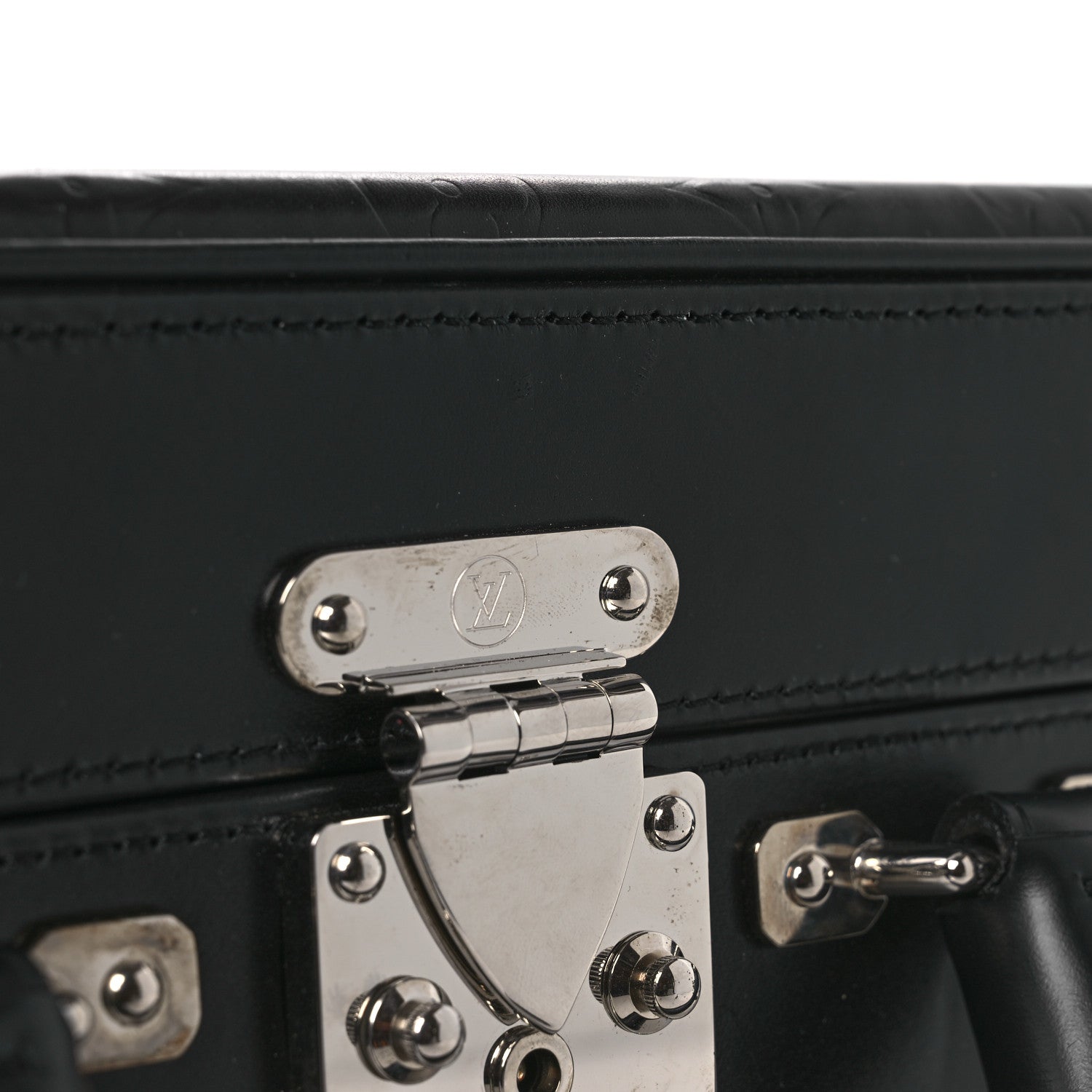 Louis Vuitton Monogram Glace Valisette MM Black 10 of 13