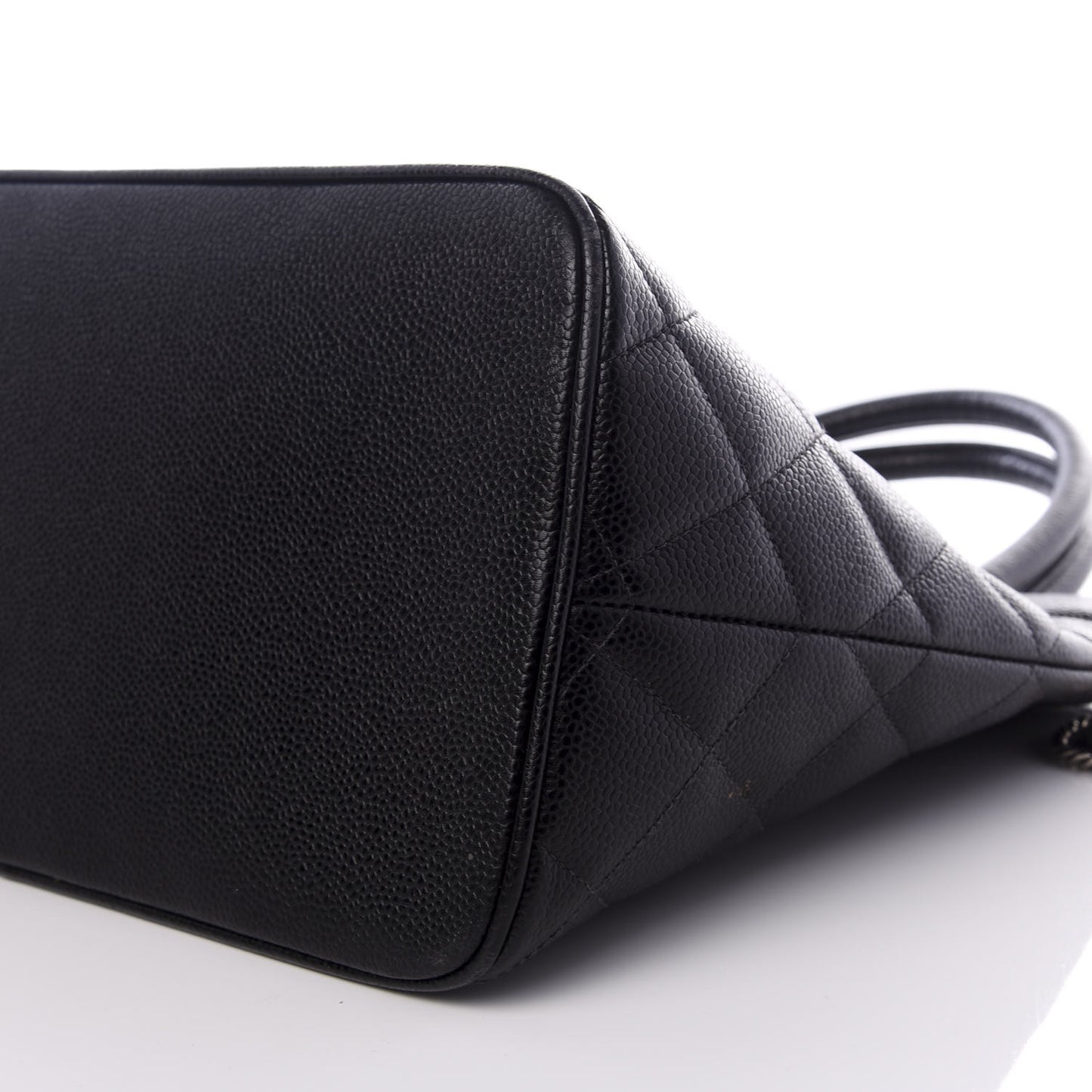 Caviar Quilted Medallion Tote Black