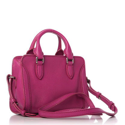 Alexander McQueen Grainy Calfskin Mini Padlock Zip Satchel Pink 3 of 11