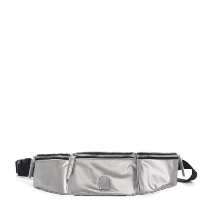 MCM Nylon Jemison Belt Bag Silver 1 of 6