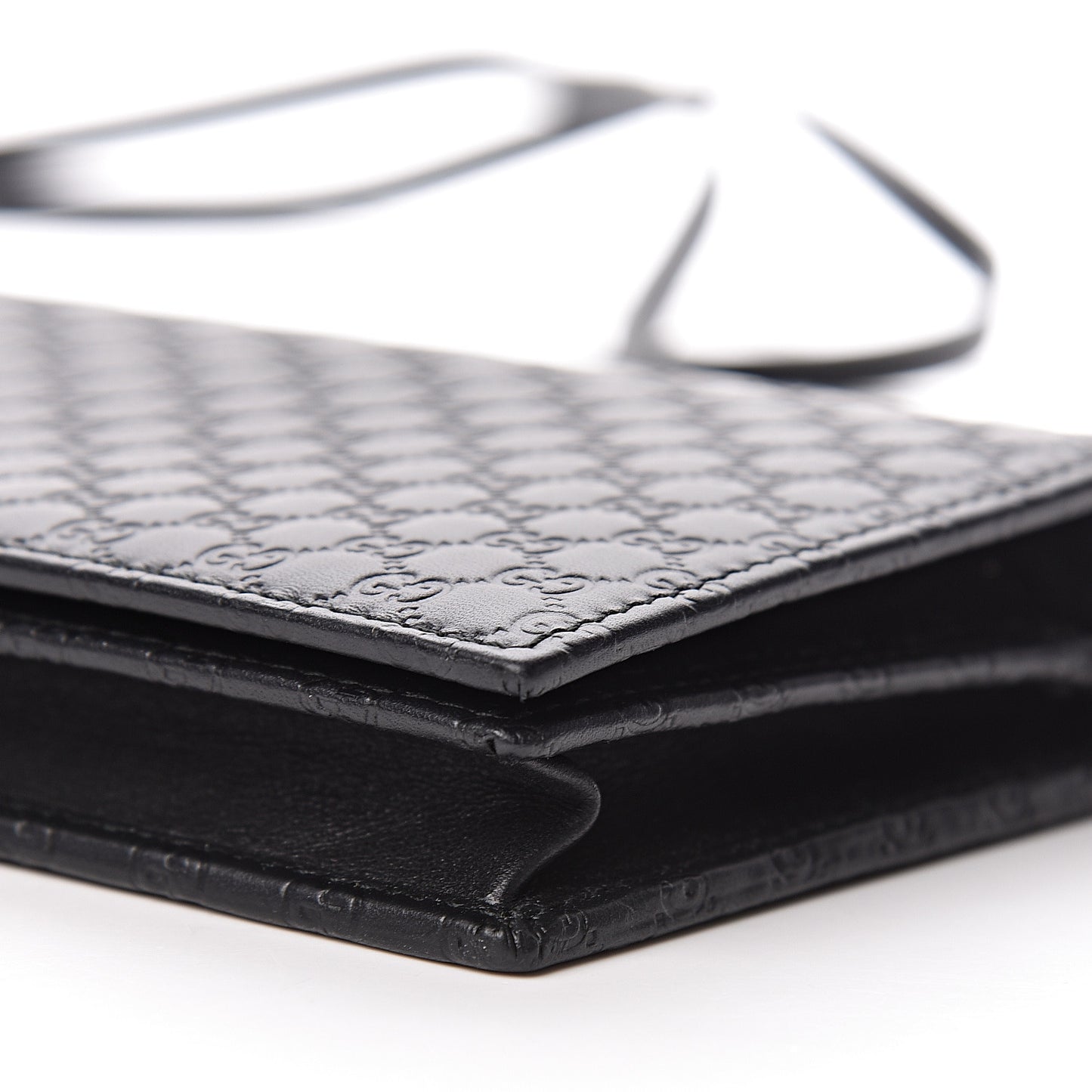 Microguccissima Crossbody Wallet Black