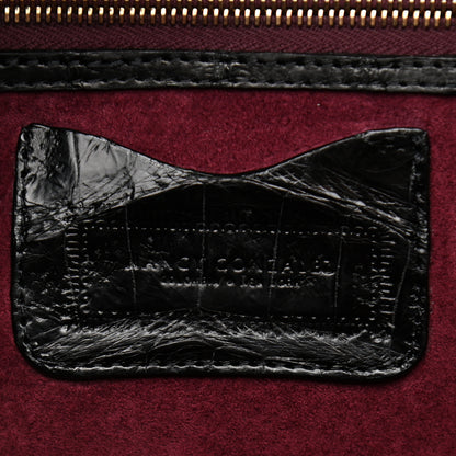 Nancy Gonzalez Crocodile Hobo Black 6 of 9