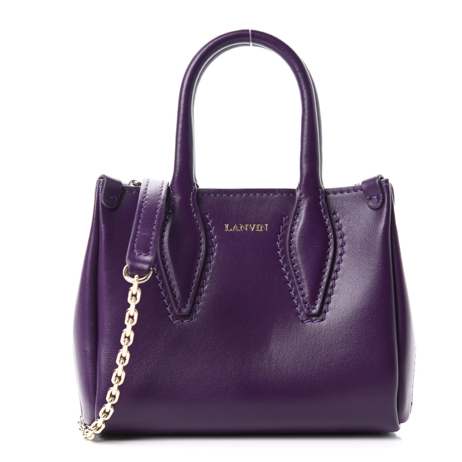 Lanvin Smooth Calfskin Micro Le Journee Dark Purple 1 of 10