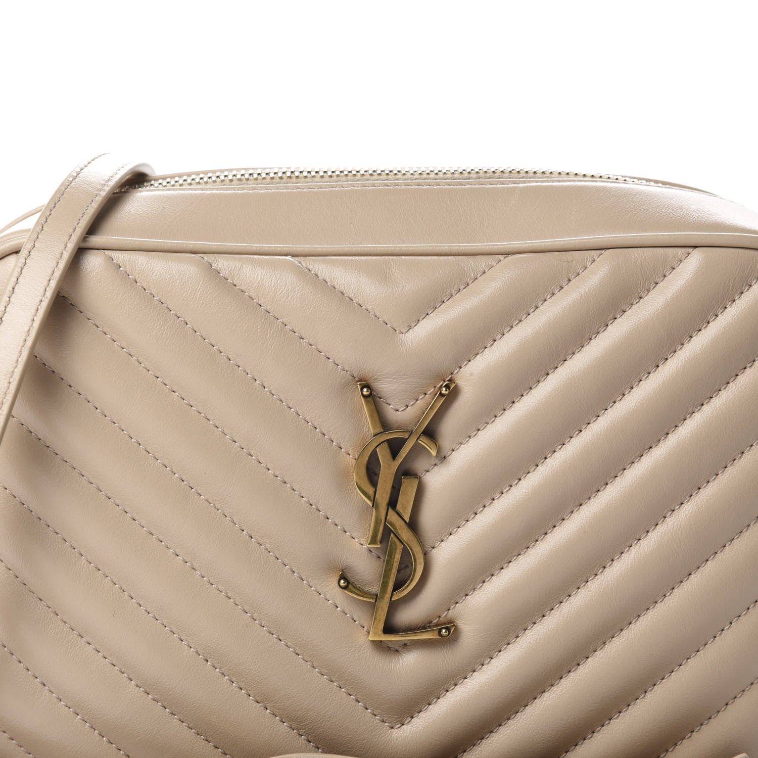 Saint Laurent Calfskin Matelasse Monogram Lou Camera Bag Crema Soft 10 of 10