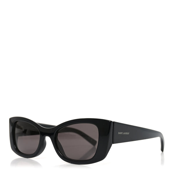 Saint Laurent Acetate Ultra Cat Eye Sunglasses SL 593 Black