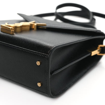 Saint Laurent Grain de Poudre Mini Classic Monogram Cassandra Top Handle Black 9 of 9