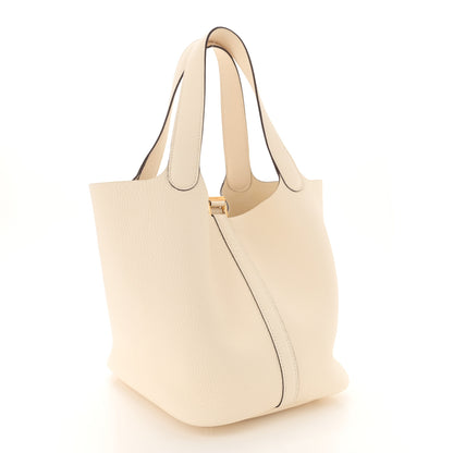 Hermes Taurillon Clemence Picotin Lock 22 MM Nata 3 of 11