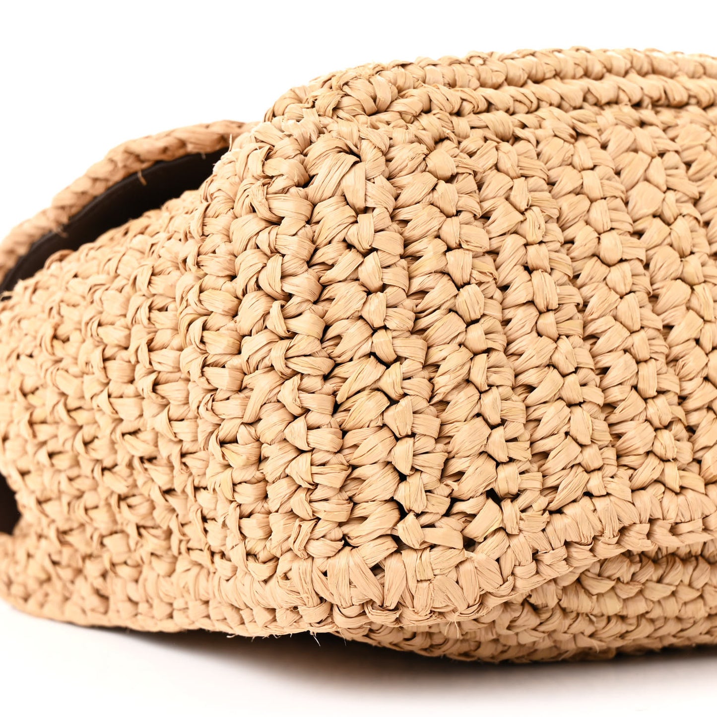 Raffia Calfskin Monogram Medium Niki Chain Satchel Natural