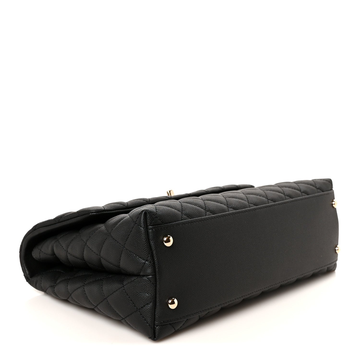 Chanel Caviar Quilted Medium Coco Handle Flap Black 4 of 12