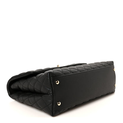 Chanel Caviar Quilted Medium Coco Handle Flap Black 4 of 12