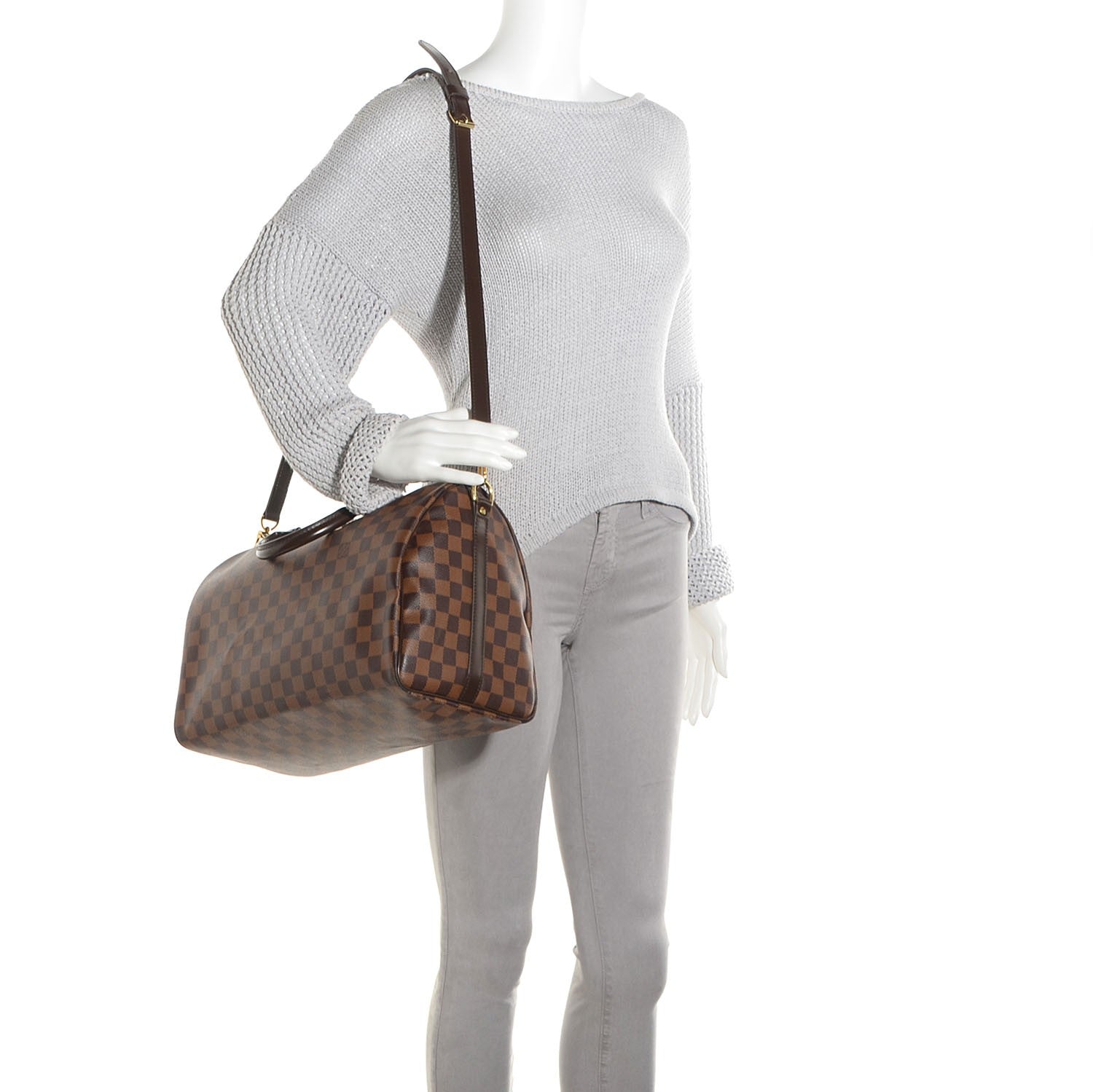 Louis Vuitton Damier Ebene Speedy Bandouliere 35 2 of 8