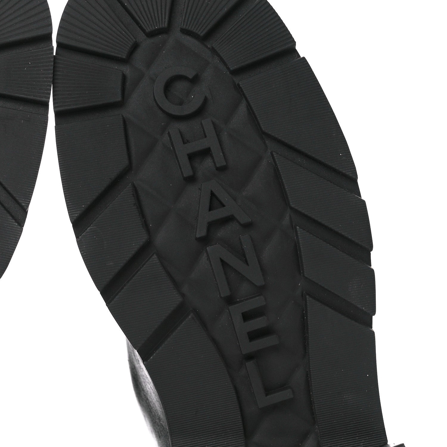 Chanel Calfskin Knit CC Short Boots 37 Black 6 of 11