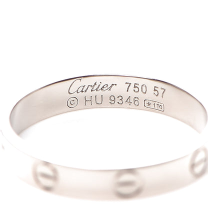 Cartier 18K White Gold 3.5mm LOVE Wedding Band Ring 57 8 4 of 4