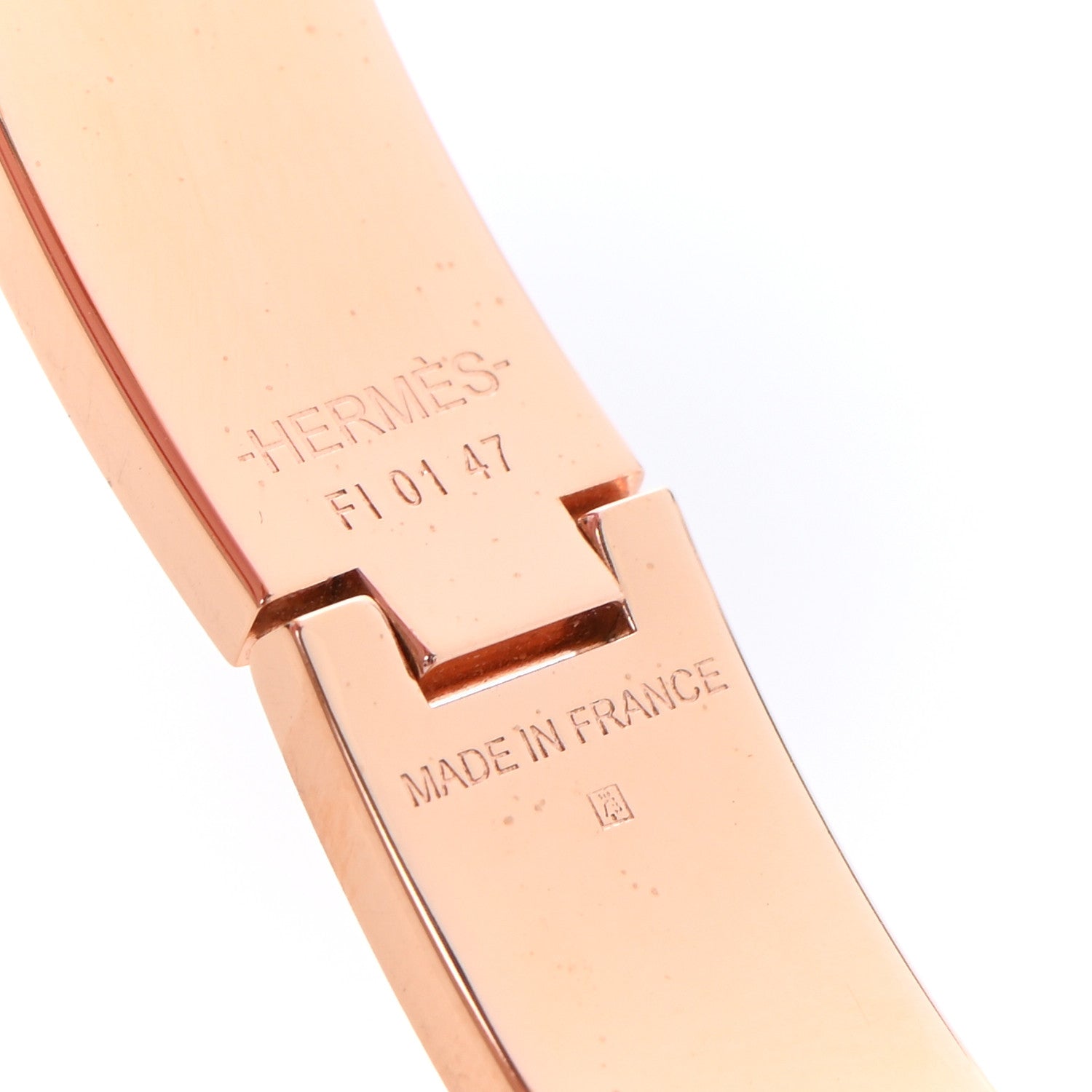 Hermes Enamel Narrow Clic Clac H Bracelet PM Bois De Rose 5 of 5