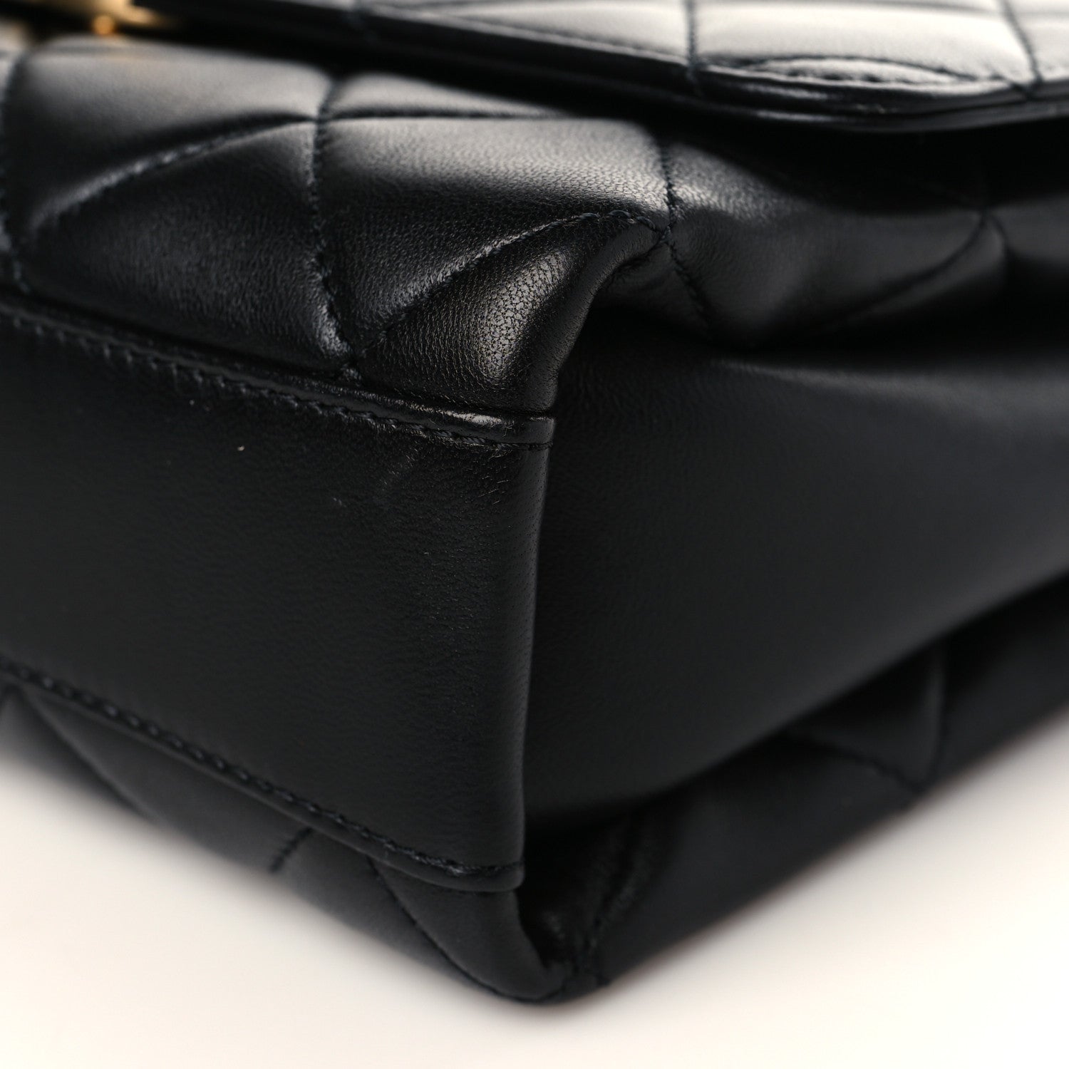 Chanel Lambskin Quilted Small CC Crystal Logo Chain Flap Black 9 of 9