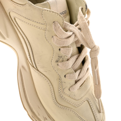 Gucci Calfskin Mouth Print Mens Rhyton Sneakers 8.5 Ivory 11 of 15