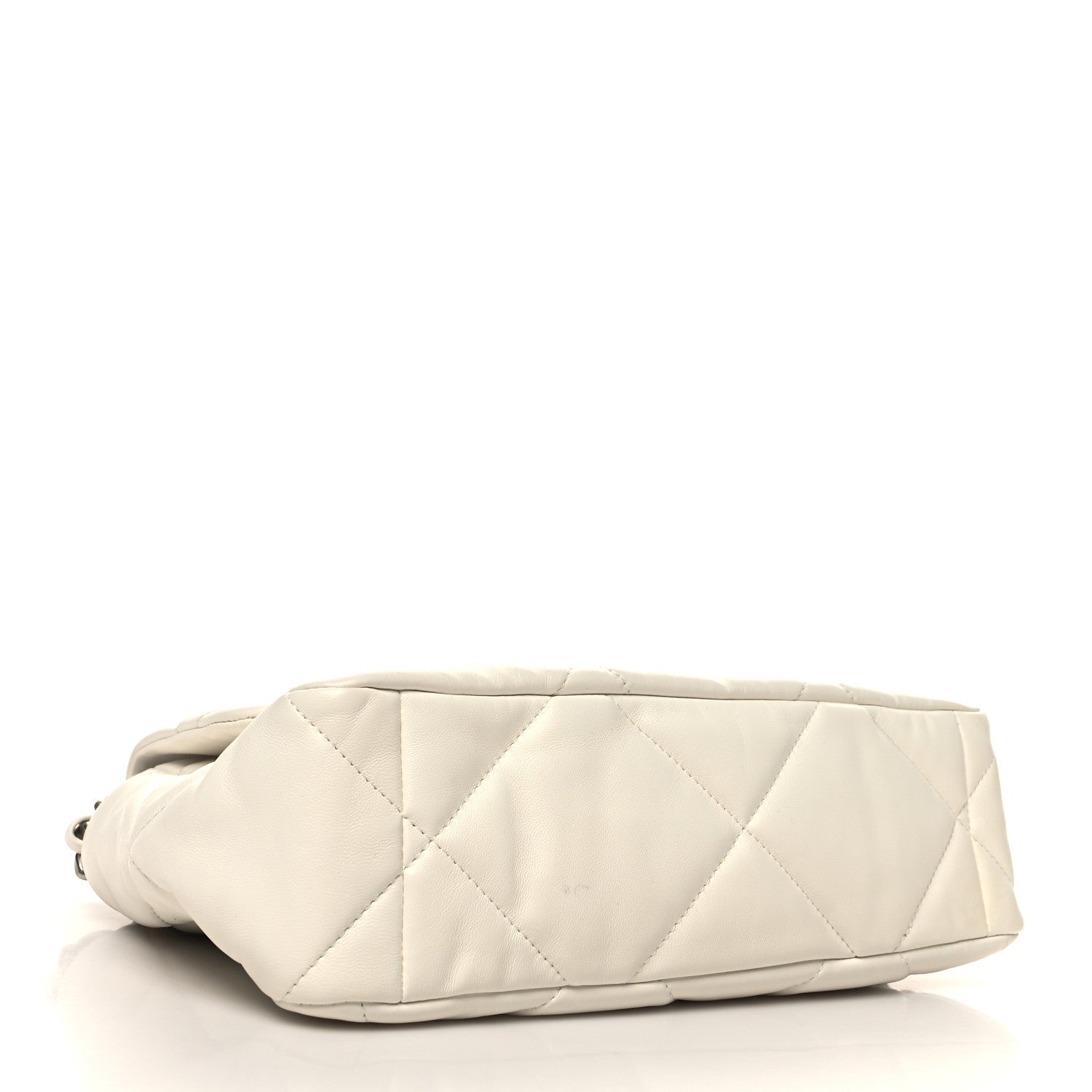 Chanel Lambskin Quilted Large Chanel 19 Flap White 4 of 11