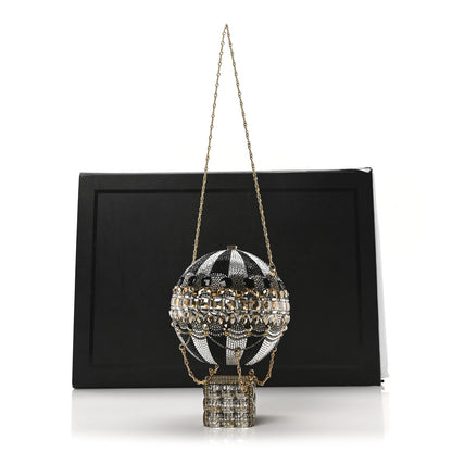 Judith Leiber Crystal Pearl Amelia Hot Air Balloon Minaudiere Clutch Gold 10 of 10