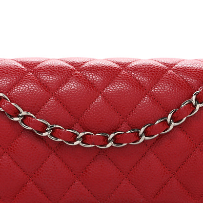 Chanel Caviar Quilted Medium Double Flap Red 8 of 10