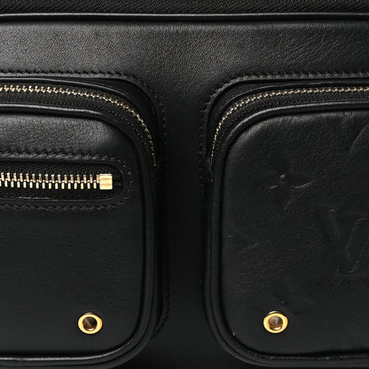Louis Vuitton Calfskin Monogram Embossed Utility Crossbody Black 7 of 9