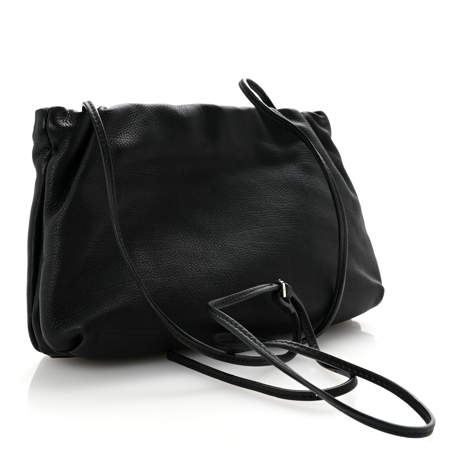 The Row Grained Calfskin Bourse Clutch  Black 3 of 10