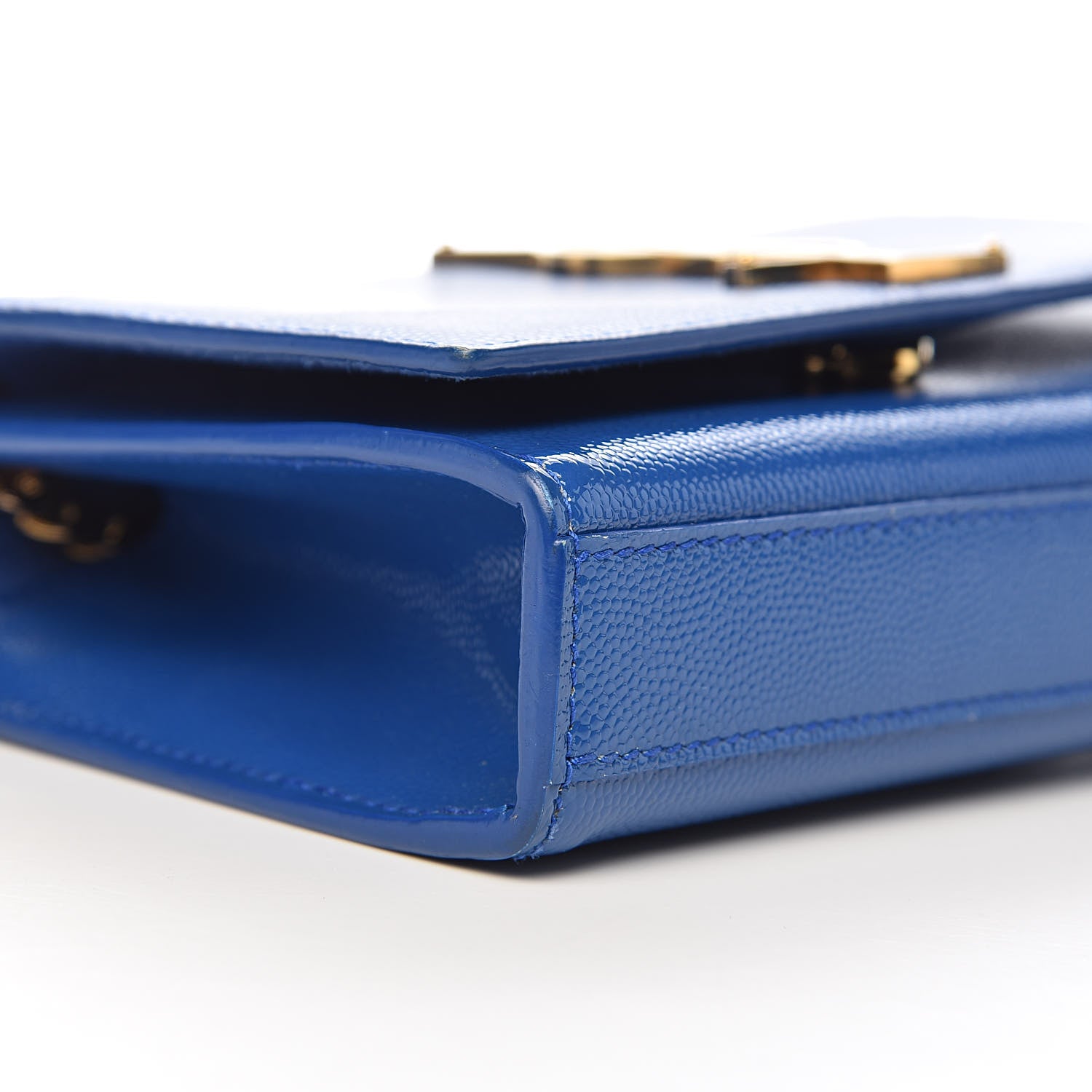 Saint Laurent Grain De Poudre Small Classic Monogram Kate Satchel Royal Blue 12 of 14
